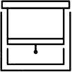 Roller Blinds A symbol to represent roller blinds
